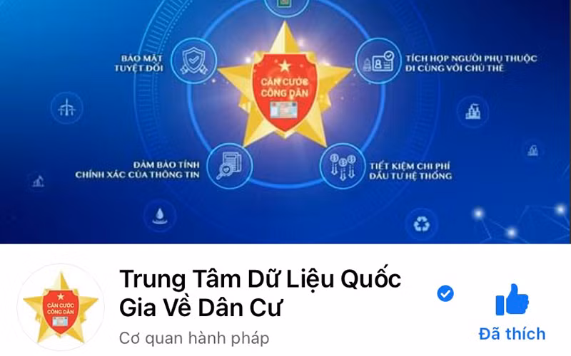Fanpage nhận phản ánh của người dân về vấn đề cấp, trả căn cước công dân gắn chip.