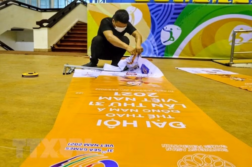 Công tác chuẩn bị SEA Games 31 tại Cung thể thao Quần Ngựa -0
