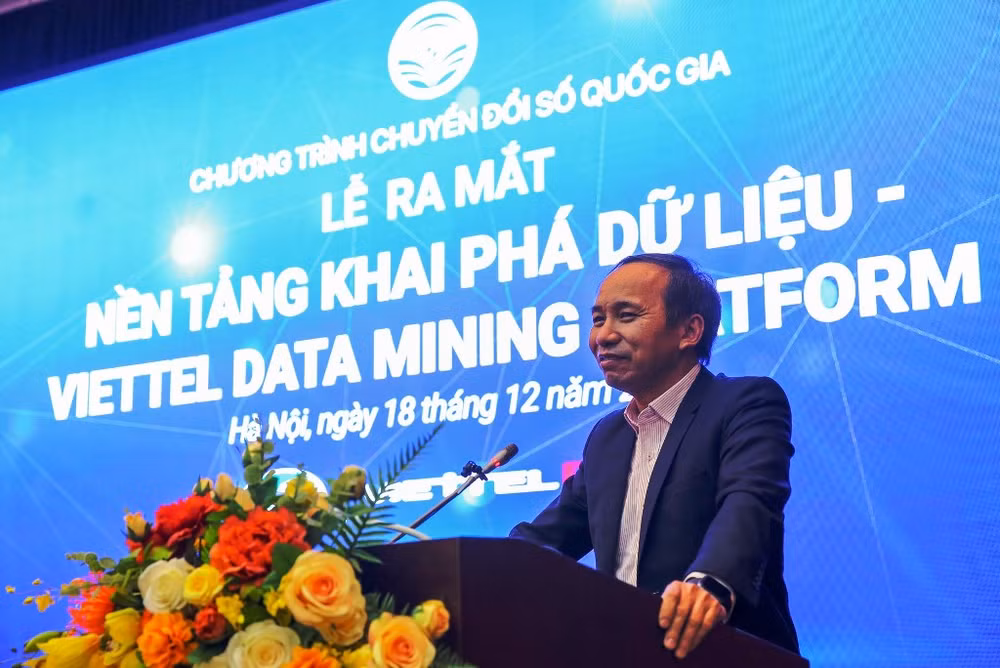 Ông Nguyễn Trọng Đường, Phó Cục trưởng Cục Tin học hóa, Bộ Thông tin và Truyền thông phát biểu tại lễ ra mắt.