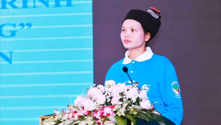 Đại biểu trình bày tham luận tại hội nghị. Ảnh: TRỊNH DUY HƯNG/TTXVN