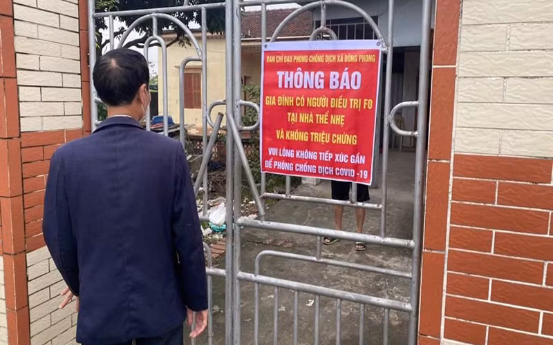 Một trường hợp F0 thể nhẹ ở huyện Tiền Hải (tỉnh Thái Bình) được điều trị tại nhà.