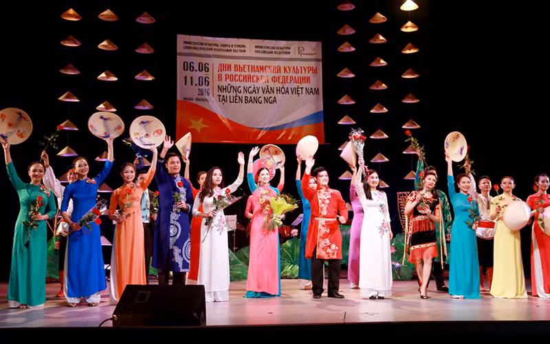 Hình ảnh tại sự kiện “Những ngày văn hóa Việt Nam tại Liên bang Nga” năm 2016. (Ảnh VGP)