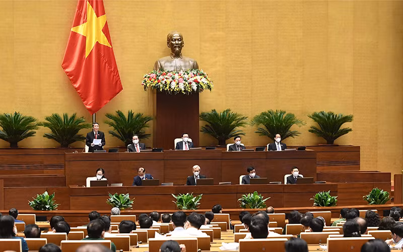 Quốc hội thảo luận về kế hoạch phát triển kinh tế - xã hội, ngân sách nhà nước. Ảnh: QUANG HOÀNG