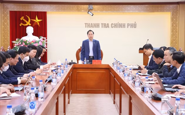 Phó Tổng Thanh tra Chính phủ Trần Ngọc Liêm tại lễ công bố (Ảnh: Báo Thanh tra).