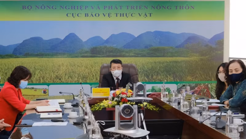 Lễ ký kết tại điểm cầu Cục Bảo vệ thực vật tại Hà Nội. 