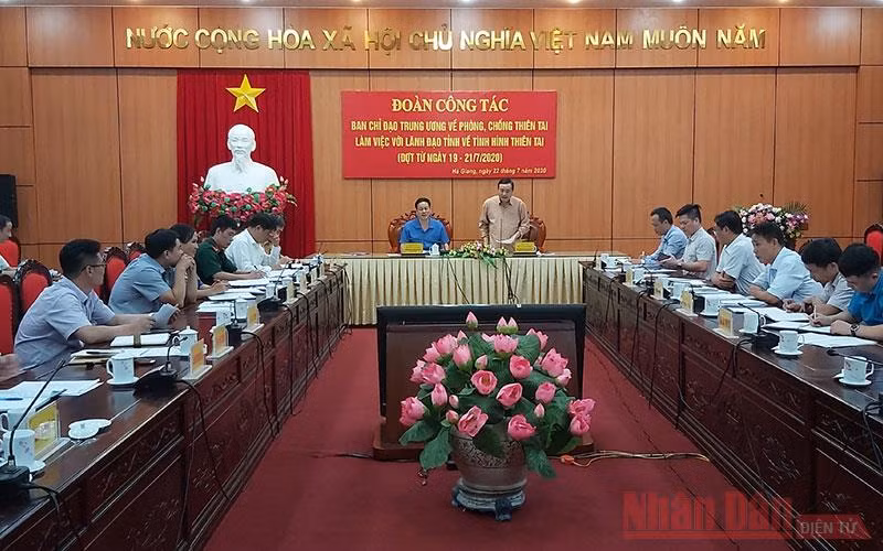 Ban Chỉ đạo Trung ương về Phòng chống thiên tai làm việc tại Hà Giang -0