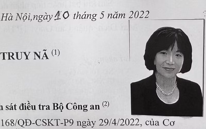 Cơ quan điều tra quyết định truy nã bị can Nguyễn Thị Thanh Nhàn.