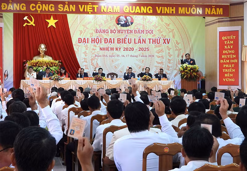 Trực tiếp bầu bí thư cấp ủy huyện ở Cà Mau -0