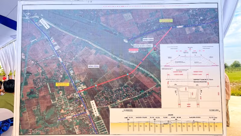 Khởi công xây cầu Bến Mới nối Nam Định-Ninh Bình -0