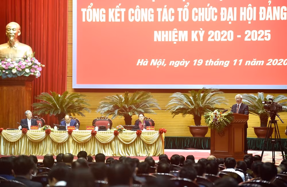 Tổng Bí thư, Chủ tịch nước Nguyễn Phú Trọng phát biểu tại Hội nghị. Ảnh: DUY LINH.