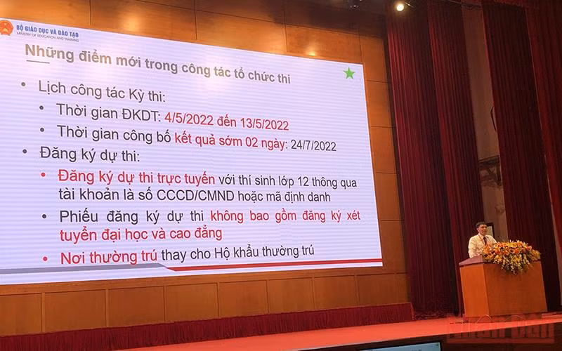 Bộ Giáo dục và Đào tạo tập huấn công tác tổ chức thi tốt nghiệp THPT năm 2022.