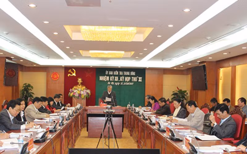 Kỳ họp thứ 11 Ủy ban Kiểm tra Trung ương. Ảnh: Ủy ban Kiểm tra Trung ương.