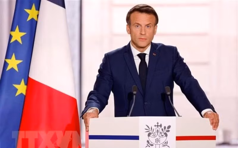 Tổng thống tái đắc cử Pháp Emmanuel Macron. (Ảnh: AFP/TTXVN)