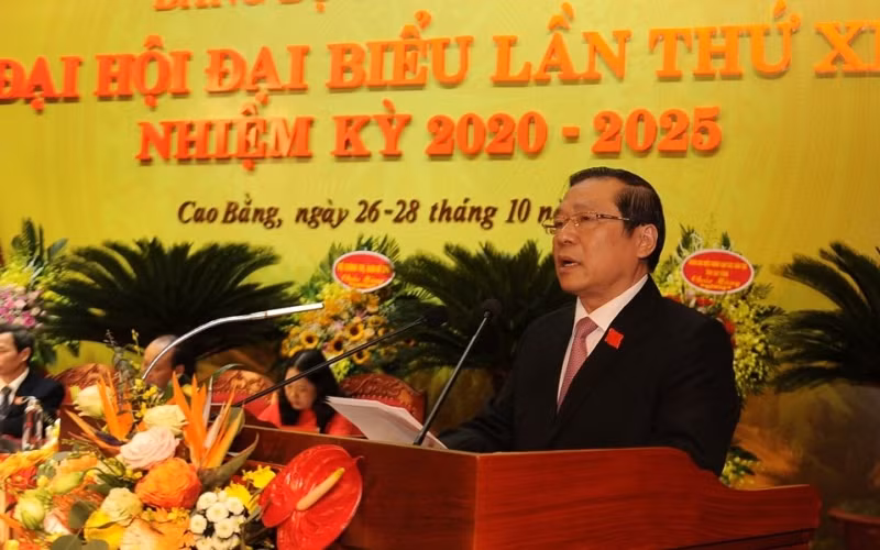 Đồng chí Lại Xuân Môn, Ủy viên T.Ư Đảng, Bí thư Tỉnh ủy Cao Bằng khóa 19.