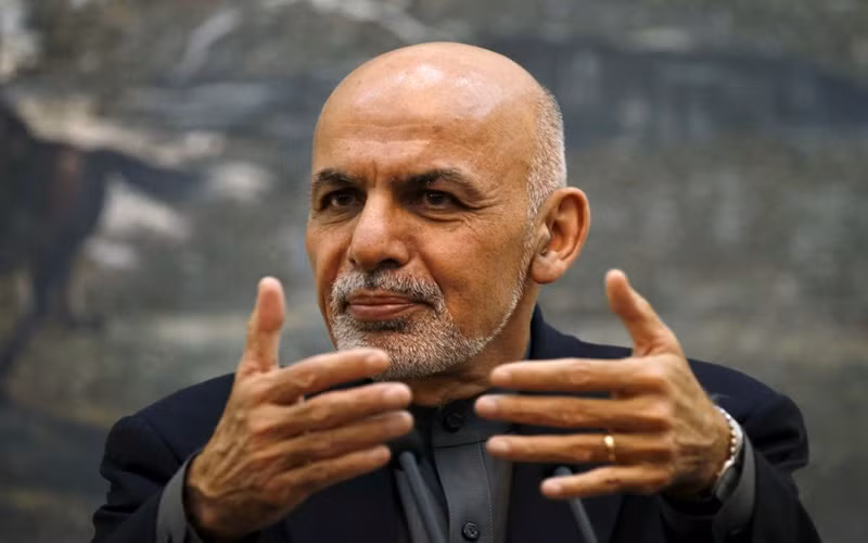 Tổng thống Ghani trong một cuộc họp báo ở Kabul, năm 2015. (Ảnh: Reuters)