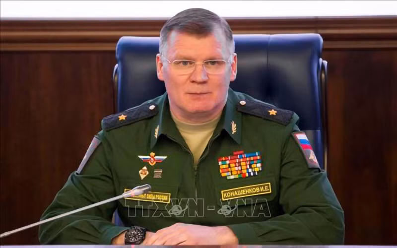 Phát ngôn viên Bộ Quốc phòng Nga, Thiếu tướng Igor Konashenkov. Ảnh (tư liệu): AP/TTXVN