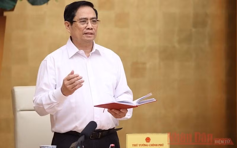 “Lãnh đạo phải chọn việc khó khăn hơn để thuận lợi hơn cho người dân, doanh nghiệp và xã hội”, Thủ tướng Phạm Minh Chính nhấn mạnh. (ẢNH: TRẦN HẢI)