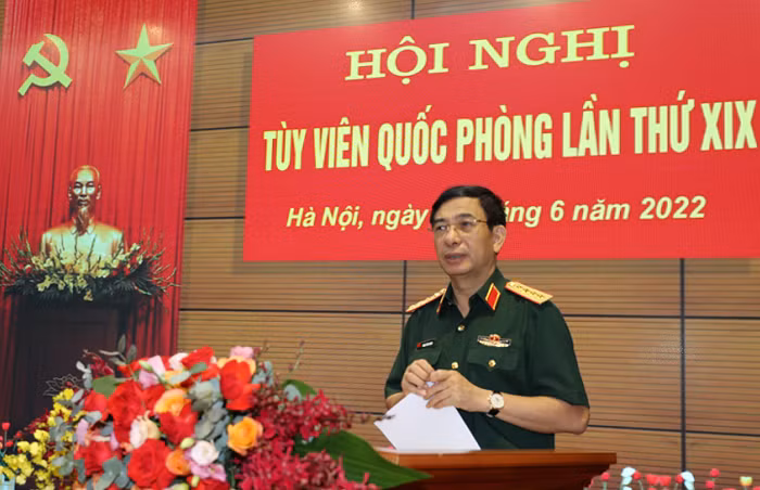 Đại tướng Phan Văn Giang phát biểu chỉ đạo tại hội nghị. (Ảnh: mod.gov.vn)