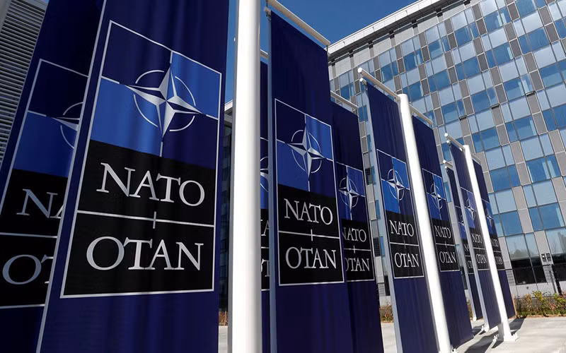 Lối vào trụ sở NATO tại Brussels, tháng 4/2018. (Ảnh: Reuters)