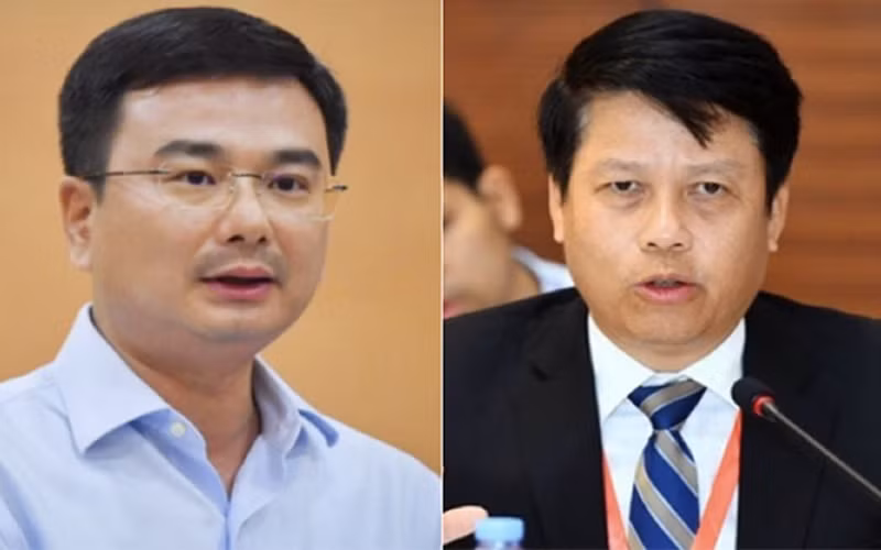 Ông Phạm Thanh Hà (bên trái) và ông Phạm Tiến Dũng (bên phải).