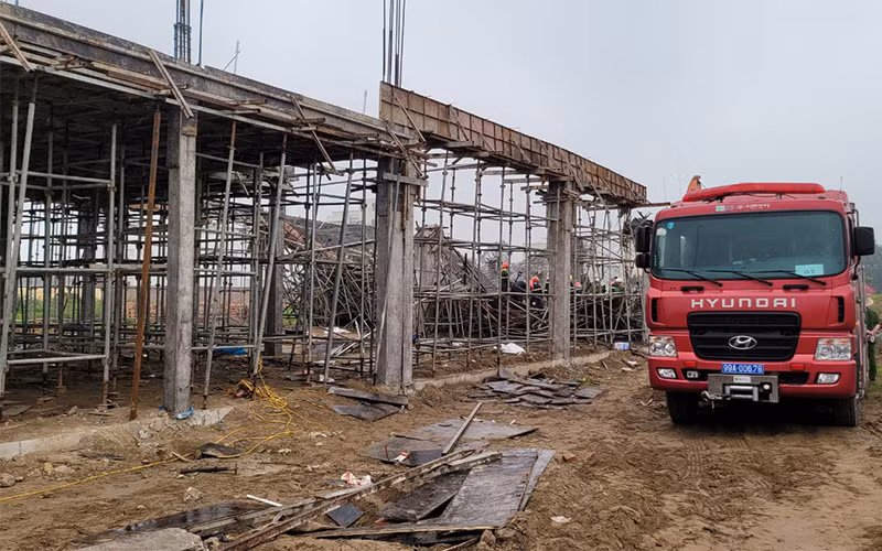 Bắc Ninh: Sập giàn giáo công trình xây dựng, hai công nhân tử vong -0