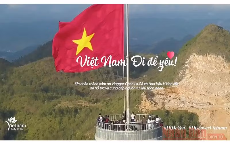 Một trích đoạn trong đoạn phim mở màn của Chương trình "Việt Nam: Đi để yêu!" (Ảnh chụp màn hình)