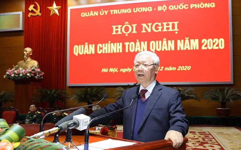 Tổng Bí thư, Chủ tịch nước Nguyễn Phú Trọng dự Hội nghị Quân chính toàn quân năm 2020 -0