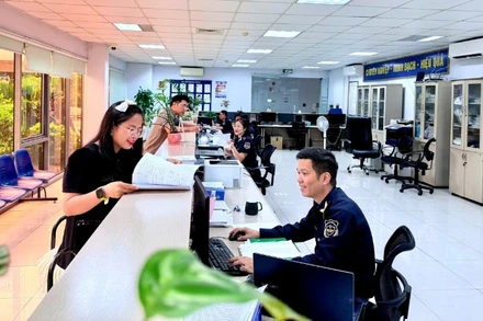 Hoạt động nghiệp vụ tại Hải quan Thái Nguyên. (Ảnh: THÁI BÌNH).