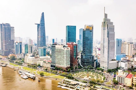 Khu trung tâm Quận 1 nằm trong quy hoạch phần lõi của Trung tâm Tài chính quốc tế Việt Nam tại Thành phố Hồ Chí Minh. Ảnh (THÀNH ĐẠT)