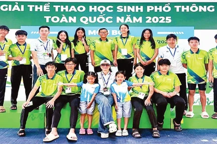 Đội tuyển môn bơi tỉnh Quảng Trị tham gia Giải Thể thao học sinh phổ thông toàn quốc năm 2025.