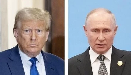 Tổng thống Mỹ Donald Trump (trái) và Tổng thống Nga Vladimir Putin. (Ảnh: Kyodo/TTXVN)