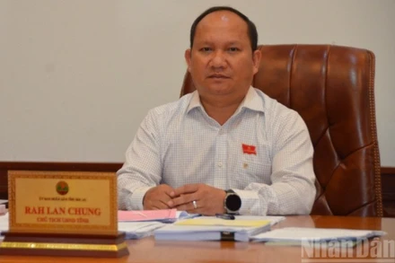 Ông Rah Lan Chung - Phó Bí thư Tỉnh ủy, Chủ tịch Ủy ban Nhân dân tỉnh Gia Lai.