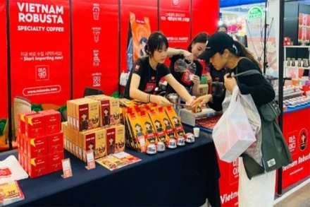 MISS EDE giới thiệu sản phẩm cà-phê rang xay hoàn chỉnh mang tên MISS EDE Vietnam Robusta tại Triển lãm Busan Coffee Show 2025 lần thứ 15.