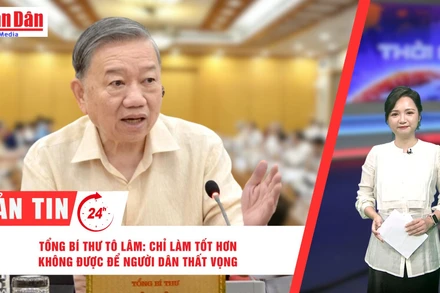 [Video] Thời sự 24h ngày 4/7/2025: Tổng Bí thư Tô Lâm: Chỉ làm tốt hơn, không được để người dân thất vọng