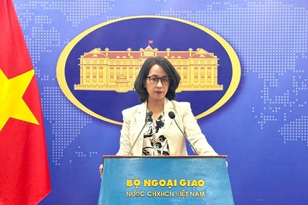 Người phát ngôn Bộ Ngoại giao Phạm Thu Hằng. (Ảnh: Hòa An)