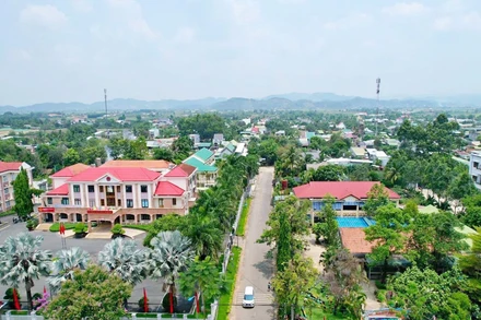 Trung tâm huyện Đạ Huoai, nơi có nhiều người dân Huế lập cư.