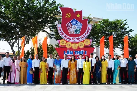 Các đại biểu dự Đại hội đại biểu Đảng bộ xã Tuy Phước lần thứ I, nhiệm kỳ 2025-2030.