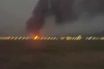 Hình ảnh khói bốc lên từ cơ sở hạt nhân tại Natanz, Iran. (Nguồn: Press TV)