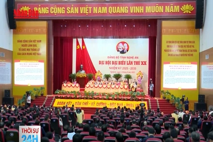 [Video] Bế mạc Đại hội đại biểu Đảng bộ tỉnh Nghệ An lần thứ XX: Đồng chí Nguyễn Đức Trung tiếp tục giữ chức Bí thư Tỉnh ủy