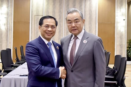 Bộ trưởng Ngoại giao Bùi Thanh Sơn và Bộ trưởng Ngoại giao Trung Quốc Vương Nghị. (Ảnh: Bộ Ngoại giao Việt Nam)