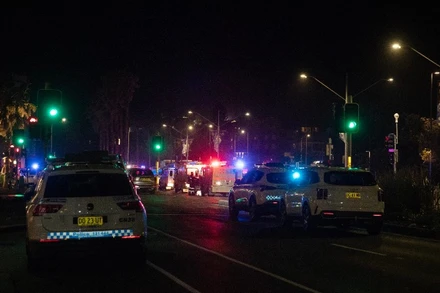 Hiện trường vụ xả súng ở Sydney, Australia, ngày 14/12/2025. (Ảnh: THX/TTXVN)