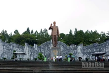 Tượng đài Bác Hồ với các dân tộc Tây Nguyên thuộc khuôn viên quảng trường Đại Đoàn Kết (Bảo tàng tỉnh Gia Lai), phường Pleiku.
