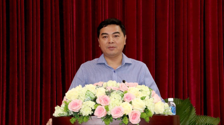 Bí thư Tỉnh ủy Nguyễn Hoài Anh phát biểu tại hội nghị. image013-241102-3841.jpg