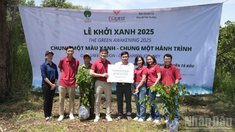 Khu Bảo tồn thiên nhiên Tà Kóu nhận 700 cây xanh từ đơn vị tài trợ. ndo_br_37af6e399811154f4c00-5627.jpg