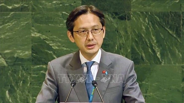 Đại sứ Đỗ Hùng Việt, Trưởng Phái đoàn thường trực Việt Nam tại Liên hợp quốc. (Ảnh: TTXVN)