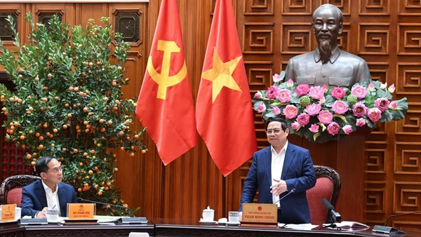 [Ảnh] Thủ tướng Phạm Minh Chính chủ trì cuộc họp của Tổ công tác bảo đảm an ninh năng lượng