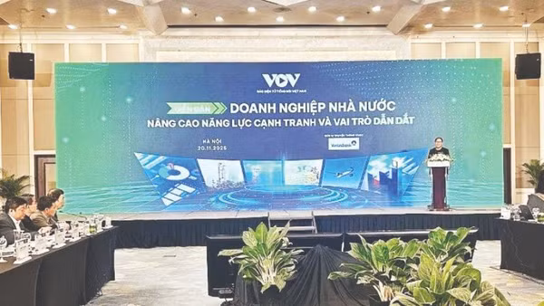 Hình ảnh tại Diễn đàn Doanh nghiệp Nhà nước với chủ đề: “Nâng cao năng lực cạnh tranh và vai trò dẫn dắt”. (Ảnh BTC)