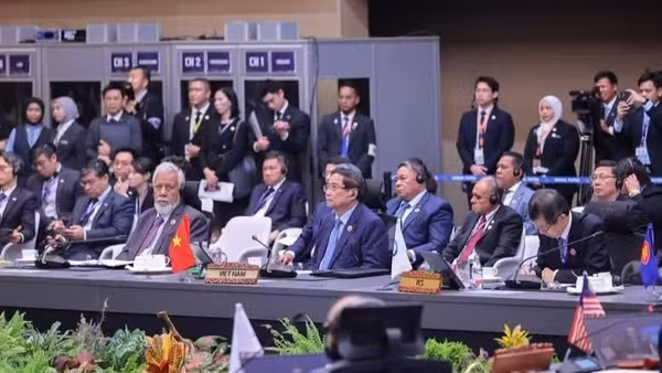 Thủ tướng Phạm Minh Chính dự Hội nghị Cấp cao ASEAN+3 lần thứ 28. (Ảnh: VGP/Nhật Bắc)