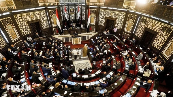 Toàn cảnh một phiên họp Quốc hội Syria ở thủ đô Damascus. (Ảnh: SANA/TTXVN)
