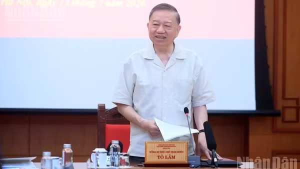 Tổng Bí thư, Chủ tịch nước Tô Lâm phát biểu tại Phiên họp. (Ảnh: ĐĂNG KHOA)